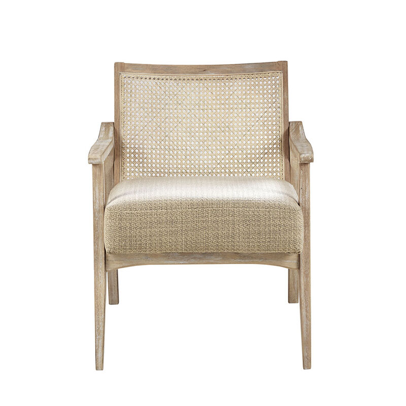Gracie Mills Mccarthy Reclaimed Wood Cane Accent Chair