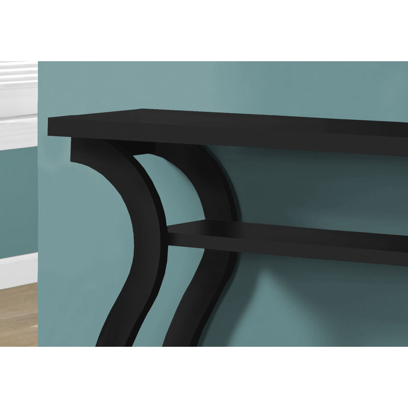 Monarch Specialties I 2439 Accent Table, Console, Entryway, Narrow, Sofa, Living Room, Bedroom, Laminate, Black, Contemporary, Modern
