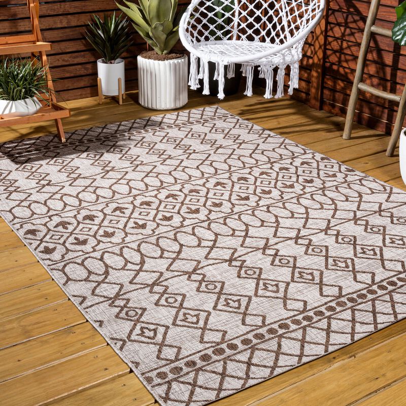 Kafel Tribal Bohemian Indoor/Outdoor Area Rug