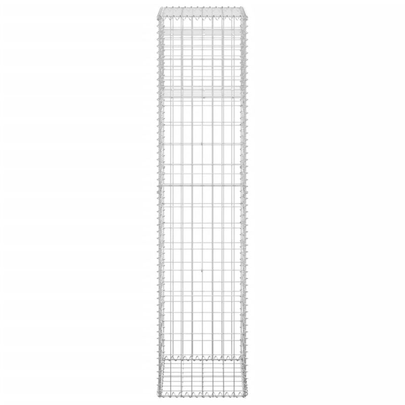 vidaXL Gabion Basket Post 15.7"x15.7"x70.9" Iron