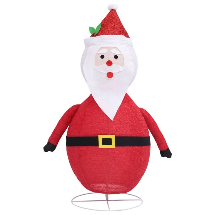 Mani Christmas Decor 3 ft Santa Clause, 120 LED Lights, White and Red - Benzara