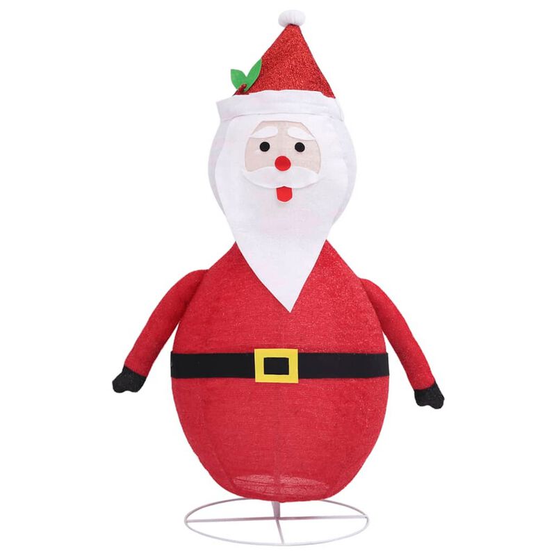 Mani Christmas Decor 3 ft Santa Clause, 120 LED Lights, White and Red - Benzara