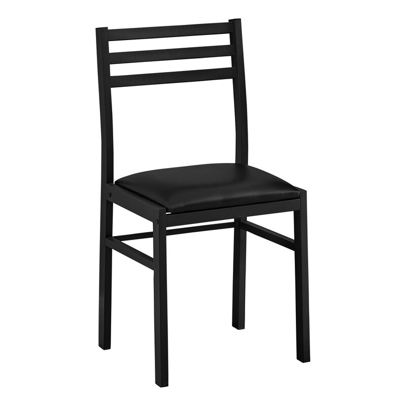 Monarch Specialties I 1003 Dining Table Set, 3pcs Set, Small, 35" Drop Leaf, Kitchen, Metal, Laminate, Brown, Black, Contemporary, Modern