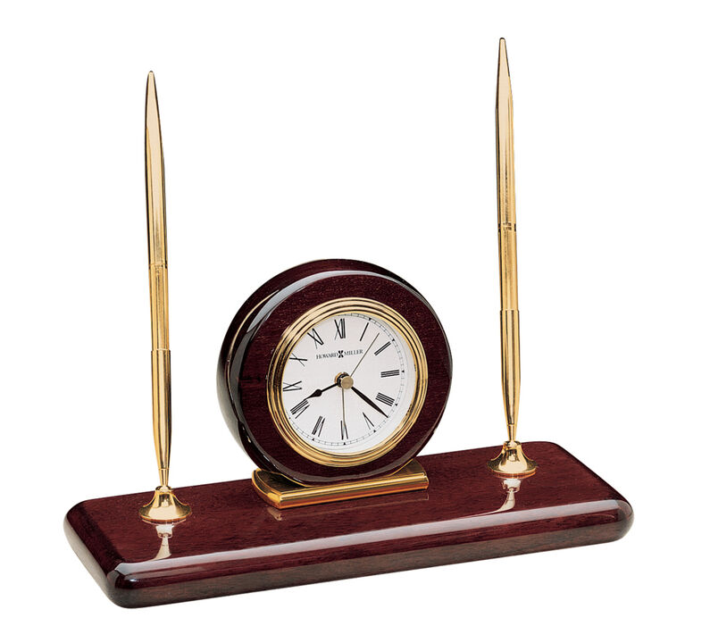 Howard Miller 613588 Howard Miller Rosewood Desk Set Tabletop Clock 613588 Rosewood
