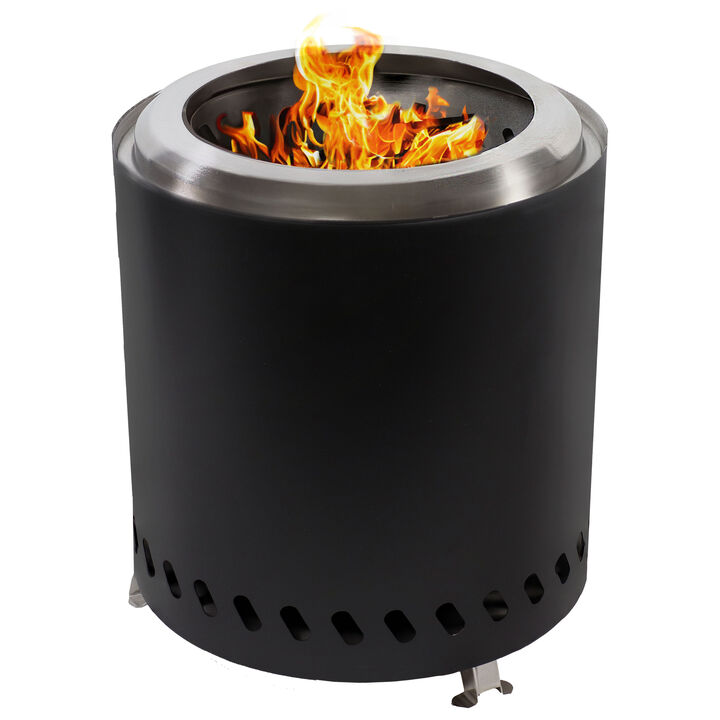 Stainless Steel Tabletop Smokeless Fire Pit - 8.5" Diameter