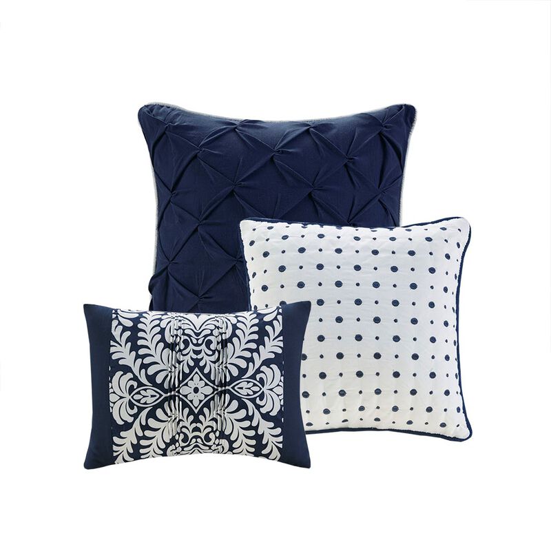 Gracie Mills Muriel Damask Delight 6-Piece Duvet Cover Set