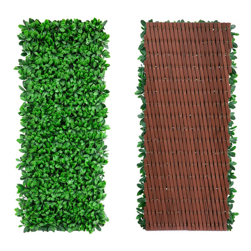 Expandable Faux English Laurel Trellis Privacy Fence (Variable Size) UV Resistant - 72" x 36"
