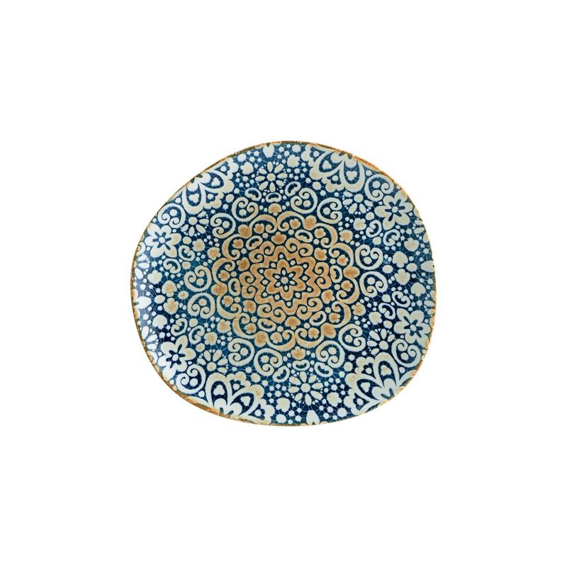 Alhambra 11.5" x 10.5" Organic Decorated Porcelain Plate