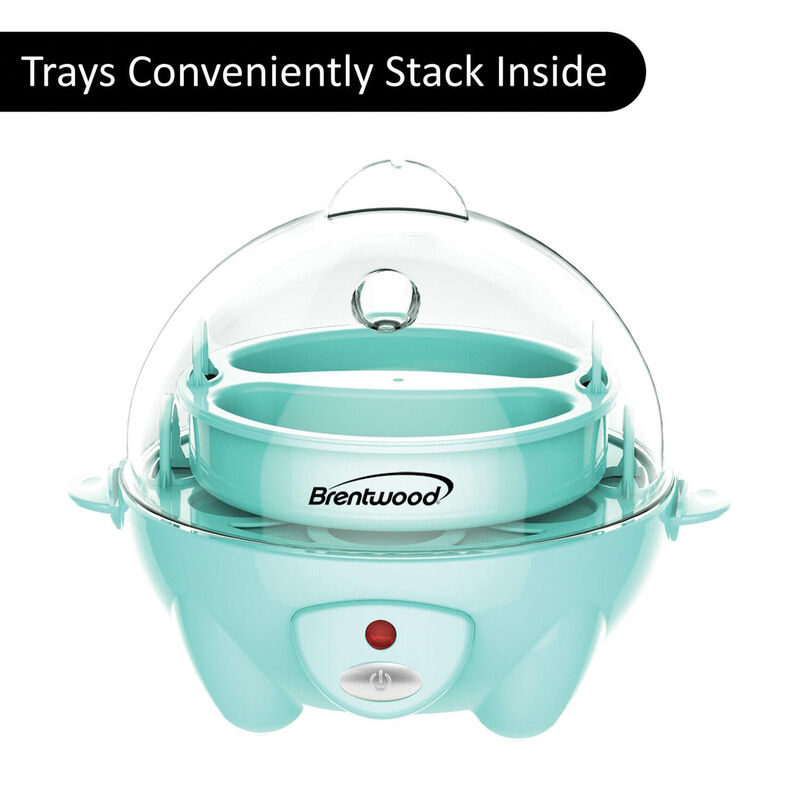 Brentwood Electric 7 Egg Cooker with Auto Shut Off in Blue