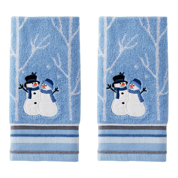 SKL Home Saturday Knight Ltd Winter Friends Hand Towel - 16x25", Blue