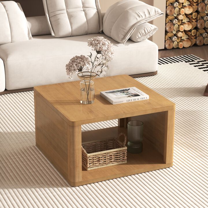 Merax Farmhouse Square Coffee Table for Living Room