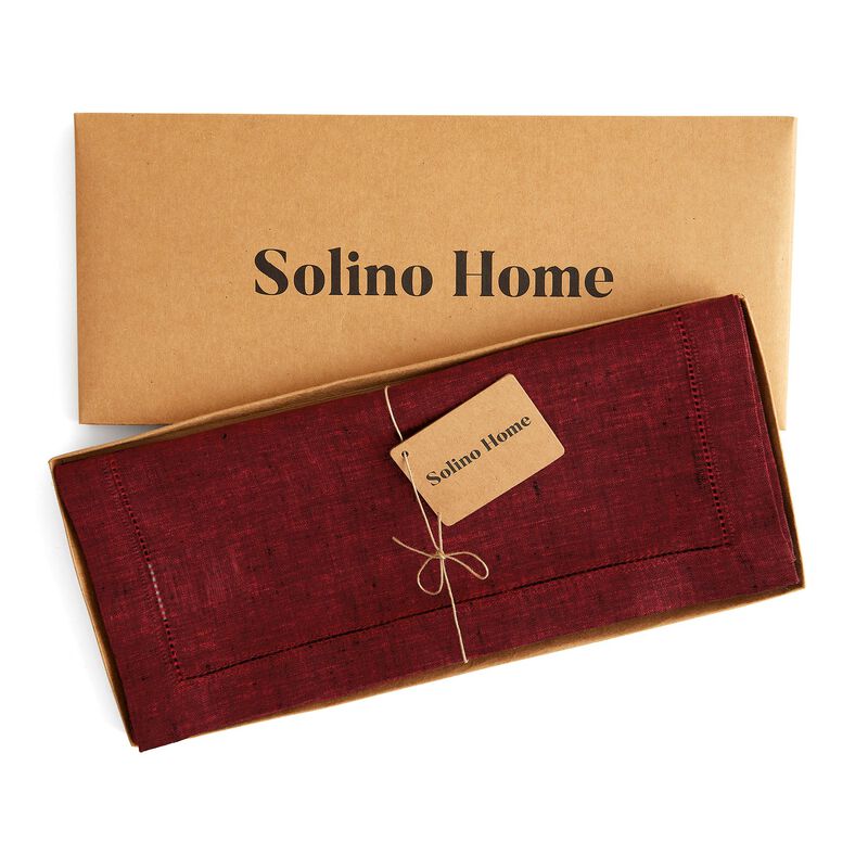 Solino Home 100% Pure Linen Table Runner 14 x 36 Inch | Milan