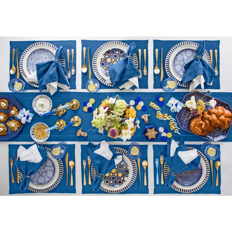 Solino Home 100% Pure Linen Table Runner | Classic Hemstitch for Thanksgiving, Christmas