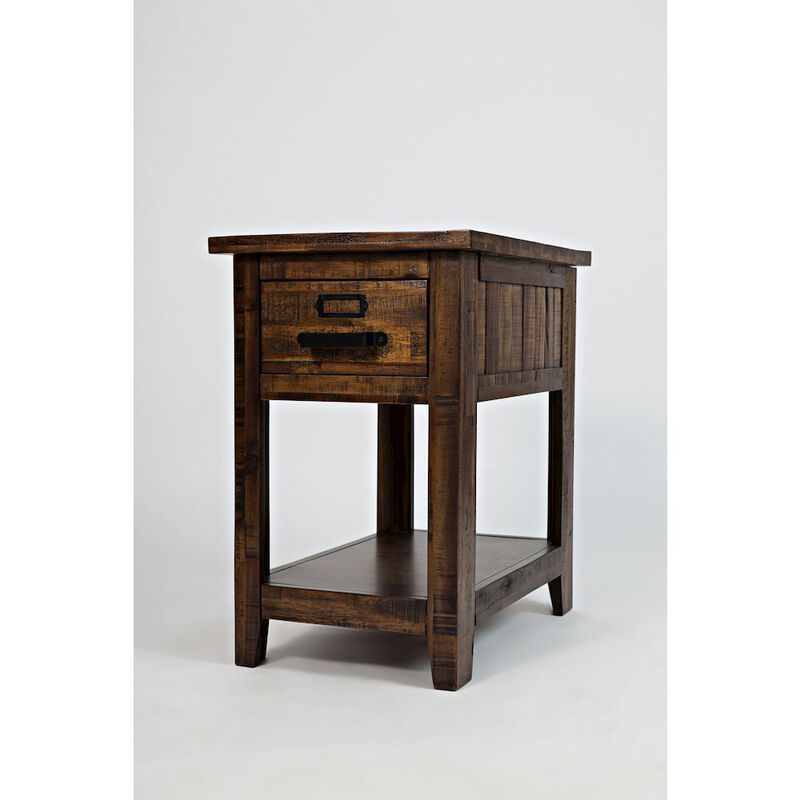Jofran Inc. Cannon Valley Acacia Chairside Storage Table