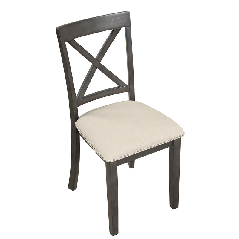 Merax 5 Pieces Dining Round Table and Chairs Set