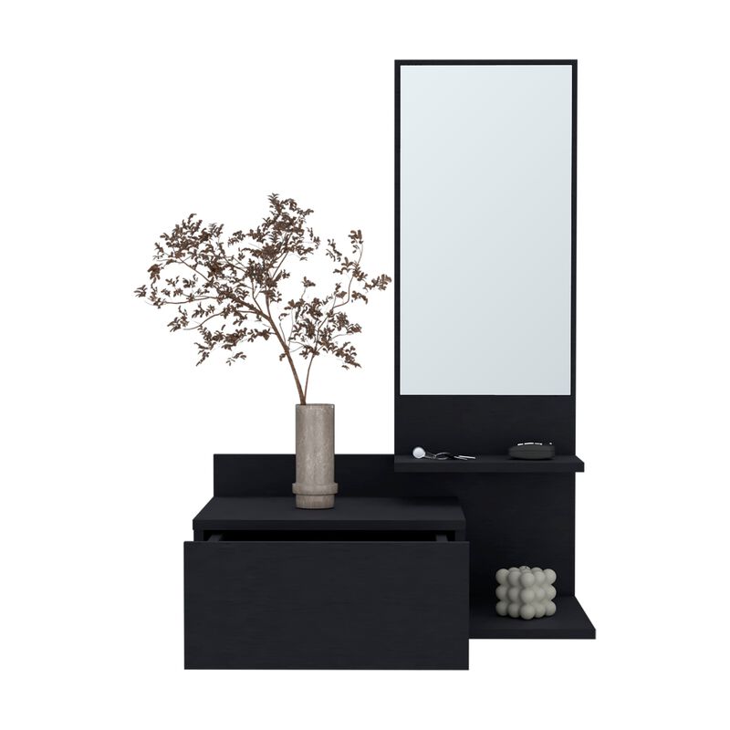 Floating Hallway Cabinet Lowell, Living Room, Black