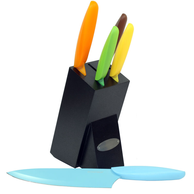 Oceanstar 6-Piece Non-Stick Coating knife set with Block