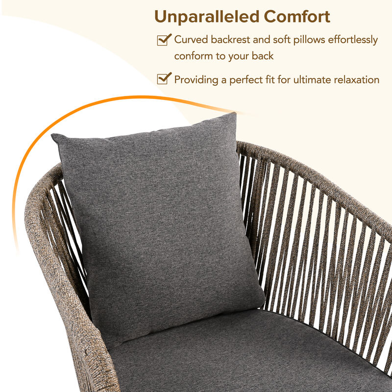 Merax All-Weather Outdoor 7 Pieces Patio Dining Set