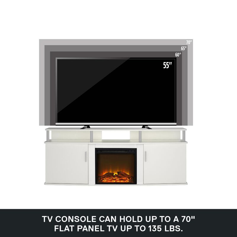 Ameriwood Home Carson Electric Fireplace TV Console for TVs up to 70"