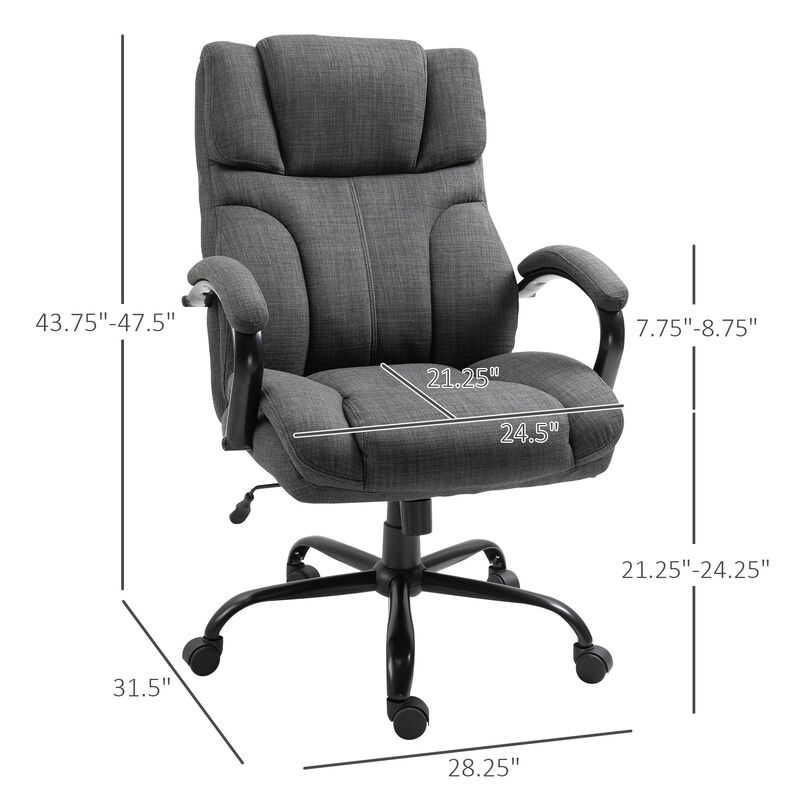Dark Gray Executive Chair: Big & Tall 500lbs Office Chair