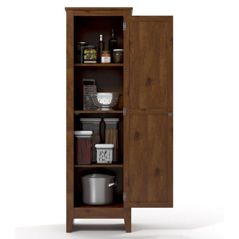 Ameriwood Home Milford Single Door Storage Pantry Cabinet, Old Fashioned Pine