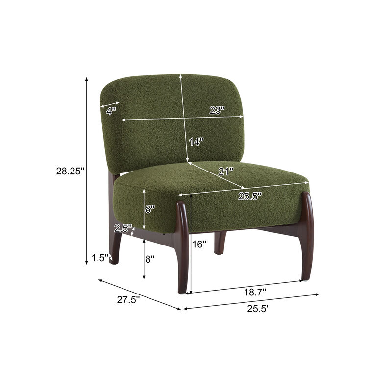 Merax Modern Boucle Accent Chair for Living Room, Bedroom