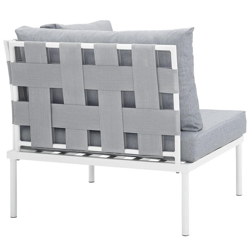 Modway - Harmony Outdoor Patio Aluminum Corner Sofa White White