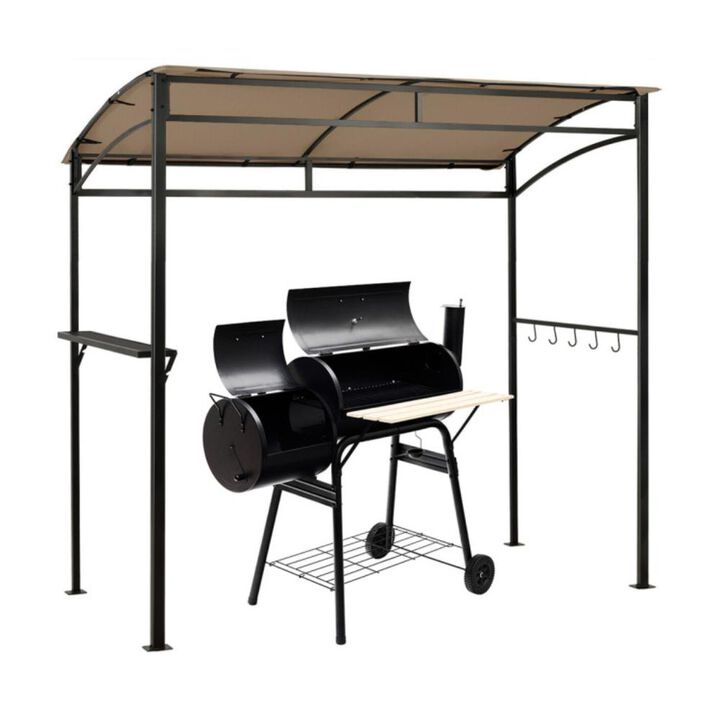 Hivvago 7 x 4.5 Feet Grill Gazebo Outdoor Patio Garden BBQ Canopy Shelter