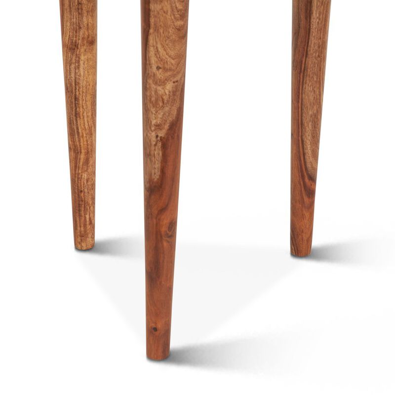 World Interiors Arrey 23 Side Table in Indian Rosewood with Natural Finish