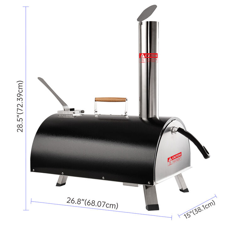 Streamdale Portable 12" Automatic Rotatable Outdoor Pizza Oven