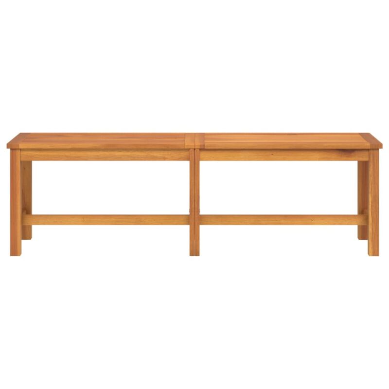 vidaXL Solid Acacia Wood Patio Bench - Sturdy Outdoor Seating for Garden, Yard, and Indoor Use - 59.1" x 13.8" x 17.7" Size - Brown Finish