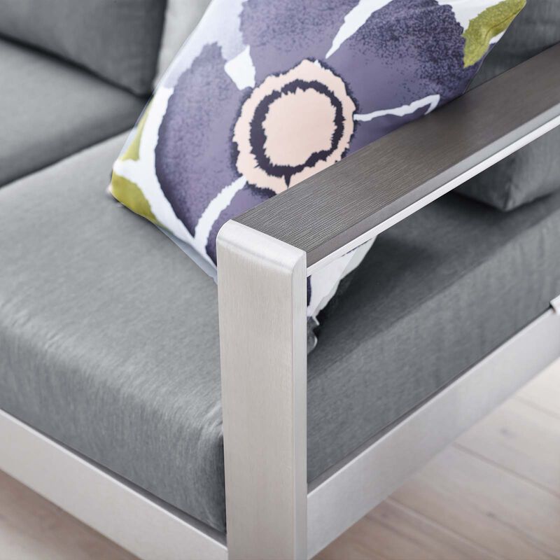 Modway - Shore Outdoor Patio Aluminum Sofa