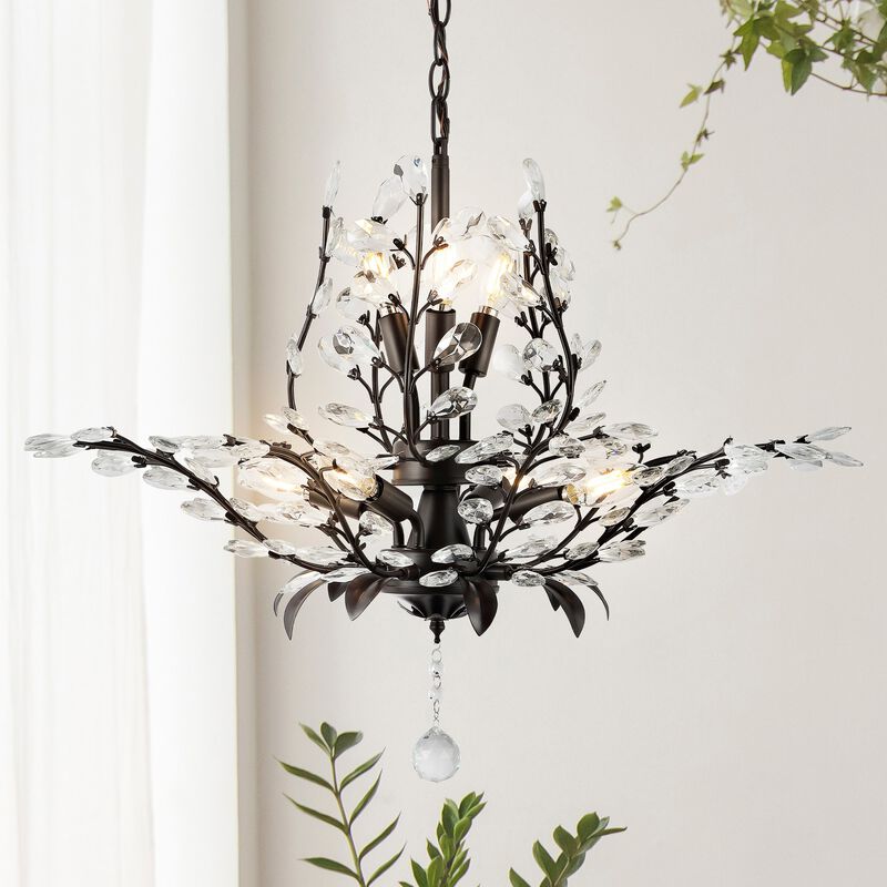 Diantha 7-Light Contemporary Bohemian Iron/Acrylic LED Pendant