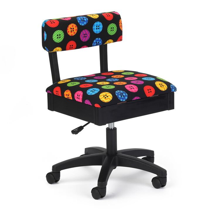Hydraulic Sewing Chairs: Bright Buttons Print