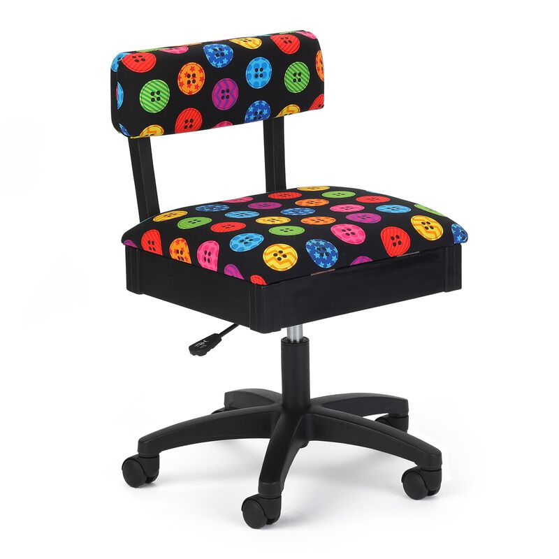 Hydraulic Sewing Chairs: Bright Buttons Print