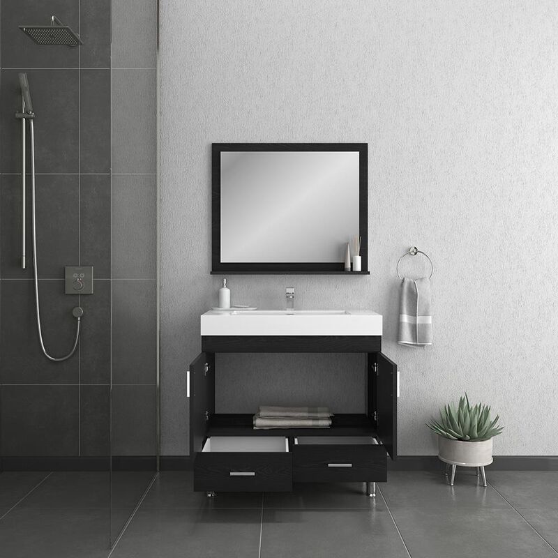 Alya Bath Ripley 36 Modern Bathroom Vanity in Black