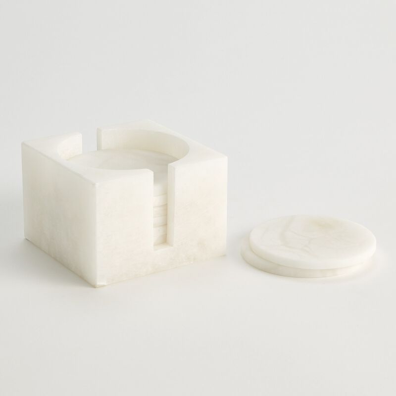 Set of 8 Coasters With Holder