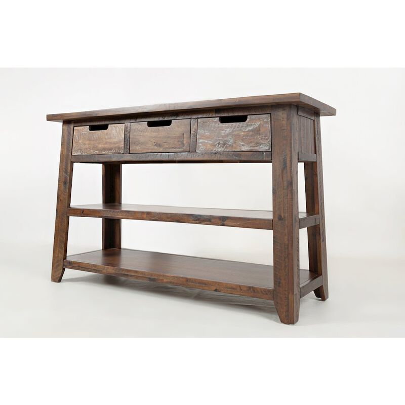 Jofran Painted Canyon Rustic Solid Acacia 50 Sofa Table
