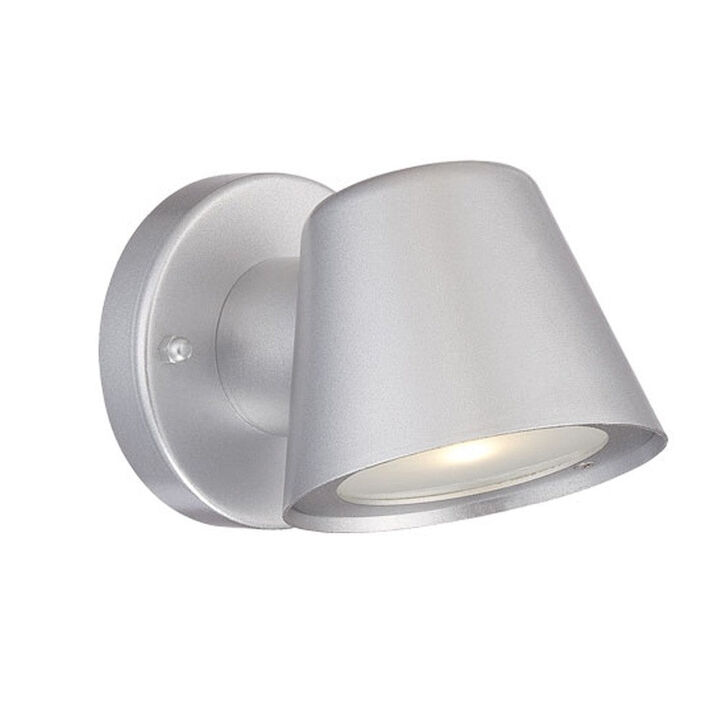 Hivvago Brushed Silver LED Short Cone Wall Light