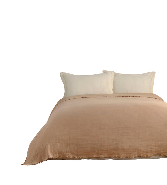 Textile Muslin Striped Cotton Full Coverlet