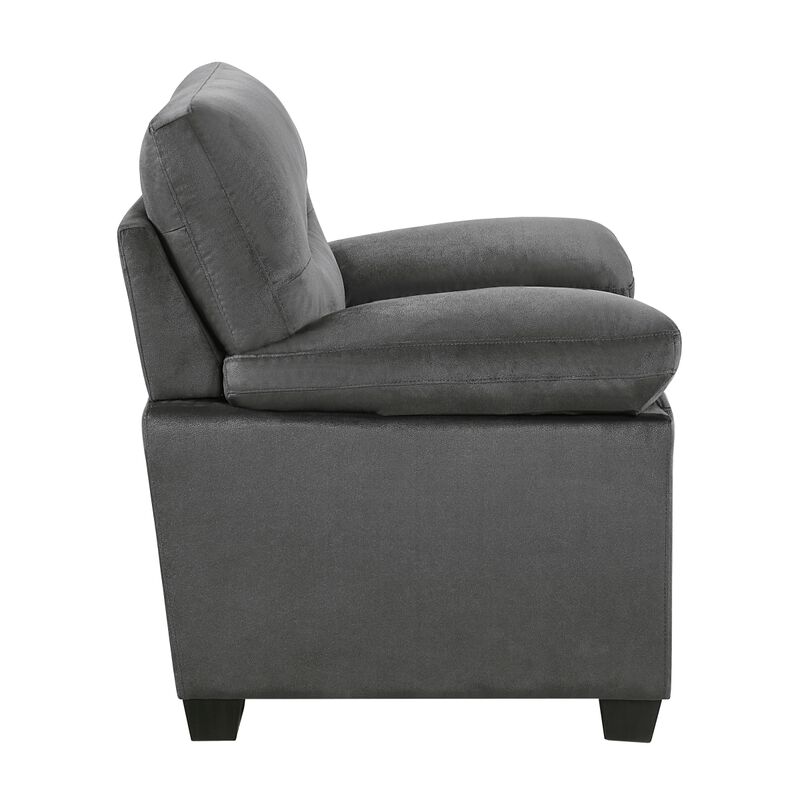 Modern Sleek Design Living Room Furniture 1 Piece Chair Dark Fabric Upholstered Comfortable