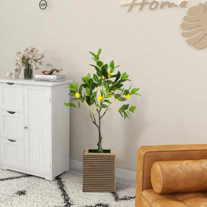 Hivvago Artificial Lemon Tree 2.6/4/5.2 Feet Tall Fake Lemon Plant wuth Lemon Fruits