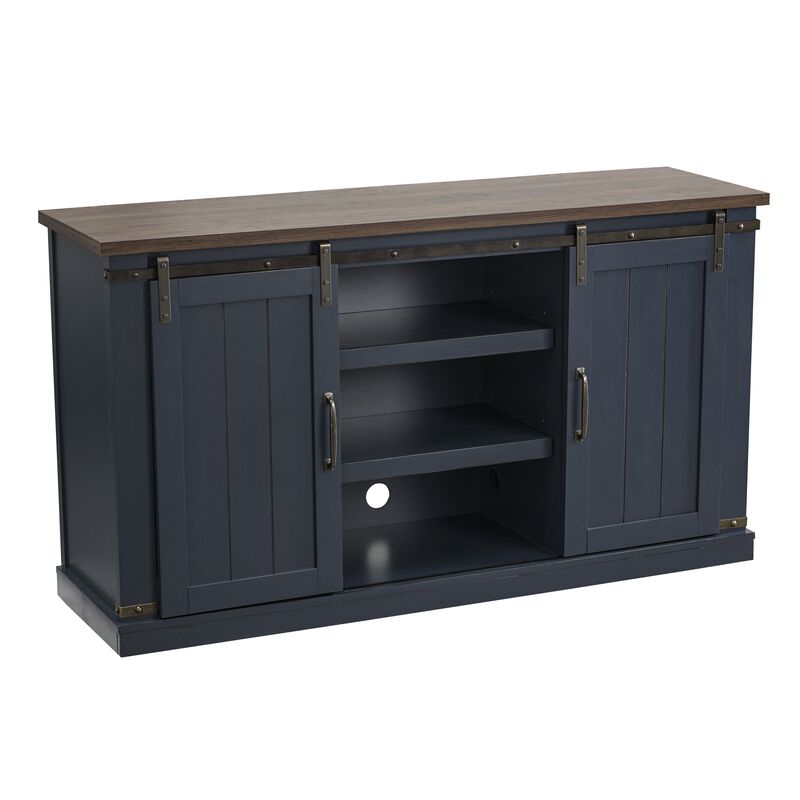 FESTIVO Rustic 54" Barn Door TV Stand with - Fits Up to 65" TVs