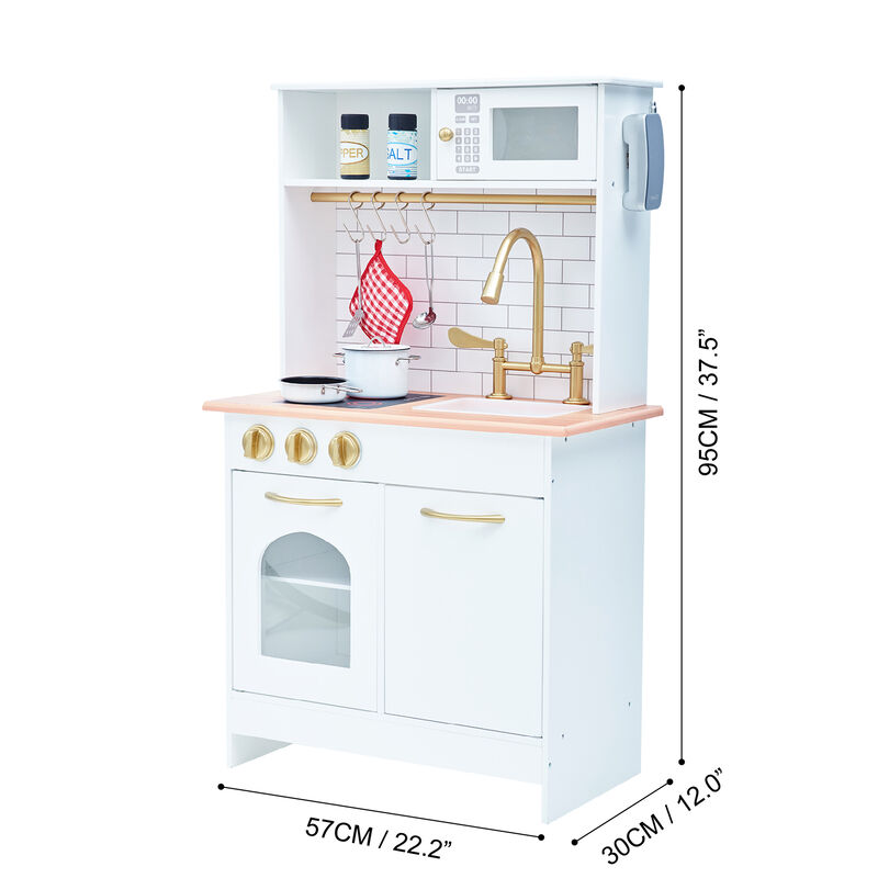 Teamson Kids - Little Chef Boston Modern Play Kitchen - White / Wood