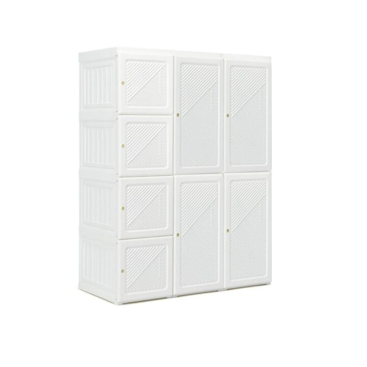 Hivvago Foldable Closet Clothes Organizer with 12 Cubby Storage