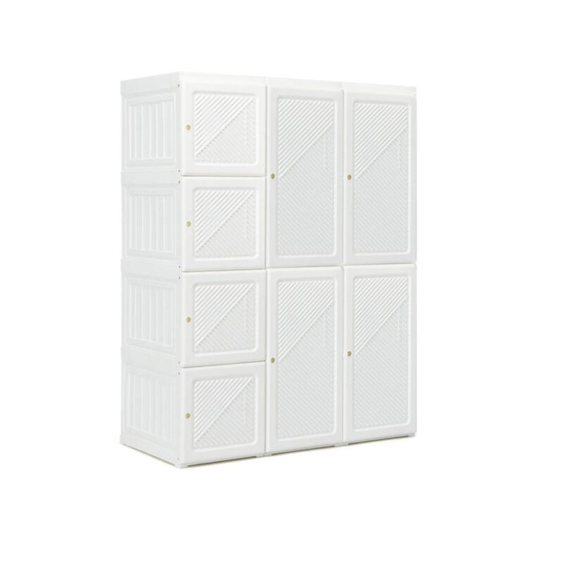 Hivvago Foldable Closet Clothes Organizer with 12 Cubby Storage