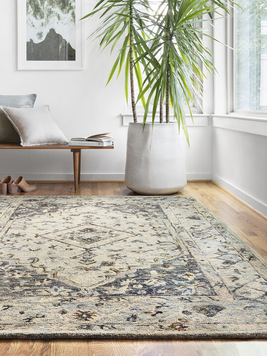 Beatty BEA01 Light Blue/Blue 3'6" x 5'6" Rug