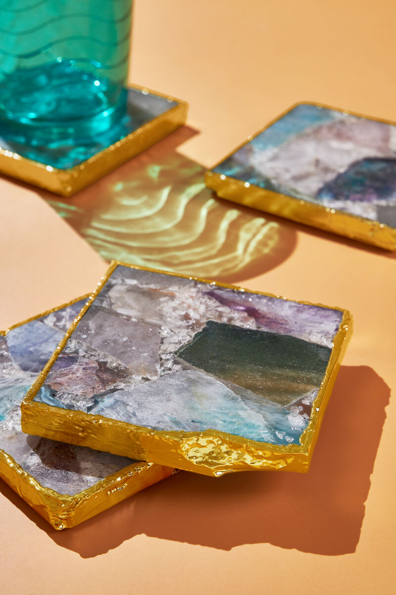 Radiance Composite Agate Coasters, Set of 4