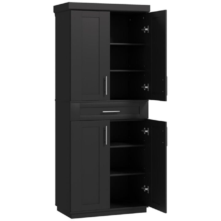 Compact Kitchen Storage Cabinet with Drawers and Doors