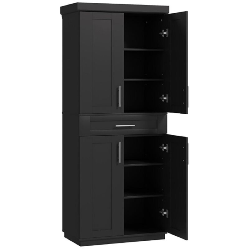 Compact Kitchen Storage Cabinet with Drawers and Doors